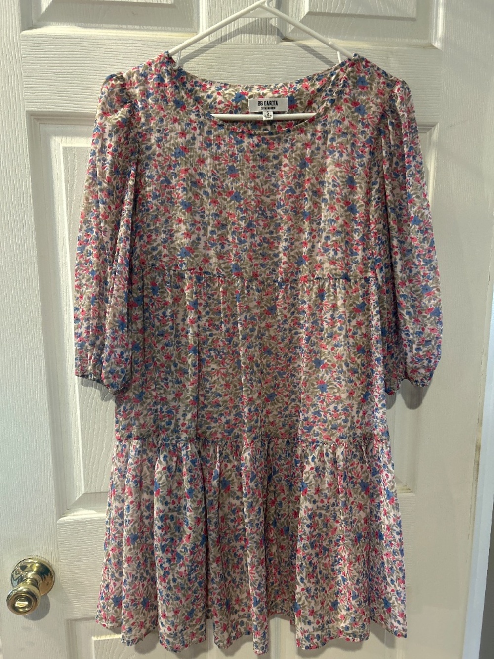 BB Dakota Floral Drop-Waist Dress